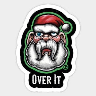 Burnt Out Santa Sticker